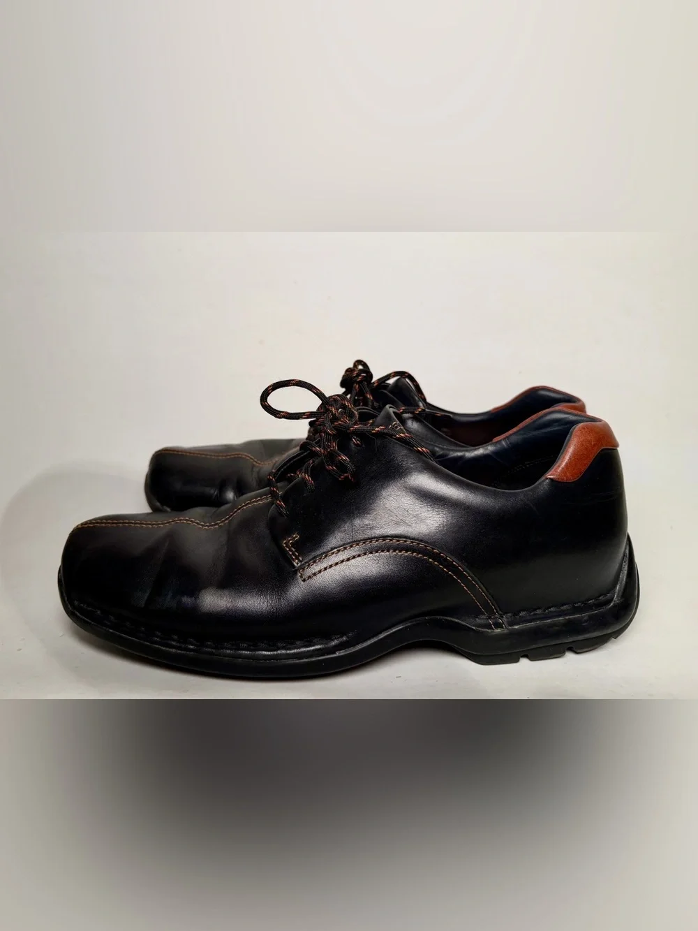 Cole Haan Zeno Leather Oxfords Comfort Shoes Mens 10 Black Casual Preppy